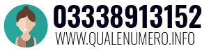 Numero di telefono 03338913152 03338913152