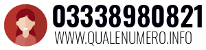 Numero di telefono 03338980821 03338980821