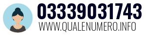 Numero di telefono 03339031743 03339031743