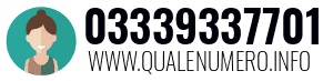 Numero di telefono 03339337701 03339337701