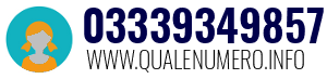 Numero di telefono 03339349857 03339349857
