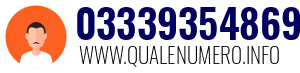 Numero di telefono 03339354869 03339354869