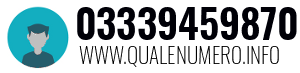 Numero di telefono 03339459870 03339459870