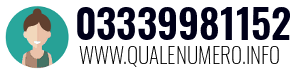 Numero di telefono 03339981152 03339981152