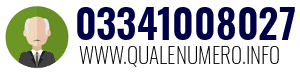 Numero di telefono 03341008027 03341008027