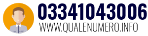 Numero di telefono 03341043006 03341043006