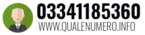 Numero di telefono 03341185360 03341185360