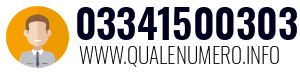 Numero di telefono 03341500303 03341500303