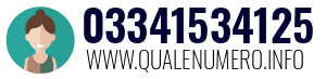Numero di telefono 03341534125 03341534125