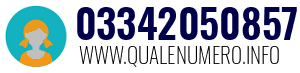 Numero di telefono 03342050857 03342050857