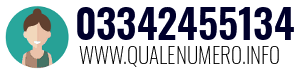 Numero di telefono 03342455134 03342455134