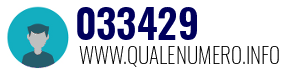 Numero di telefono 033429 033429