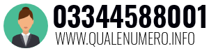 Numero di telefono 03344588001 03344588001