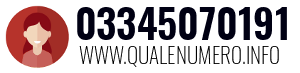 Numero di telefono 03345070191 03345070191