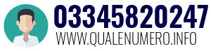 Numero di telefono 03345820247 03345820247