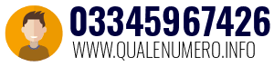 Numero di telefono 03345967426 03345967426