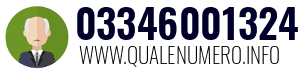 Numero di telefono 03346001324 03346001324