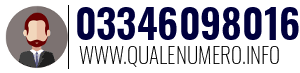 Numero di telefono 03346098016 03346098016