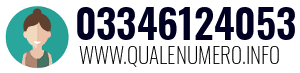 Numero di telefono 03346124053 03346124053