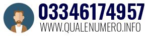 Numero di telefono 03346174957 03346174957