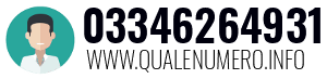 Numero di telefono 03346264931 03346264931