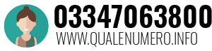 Numero di telefono 03347063800 03347063800