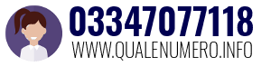 Numero di telefono 03347077118 03347077118