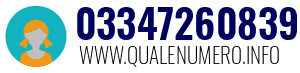 Numero di telefono 03347260839 03347260839