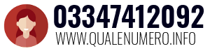 Numero di telefono 03347412092 03347412092