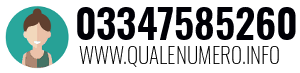 Numero di telefono 03347585260 03347585260