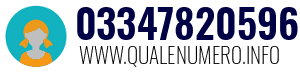 Numero di telefono 03347820596 03347820596