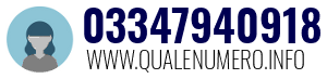 Numero di telefono 03347940918 03347940918