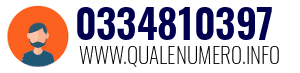 Numero di telefono 0334810397 0334810397