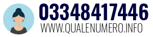 Numero di telefono 03348417446 03348417446