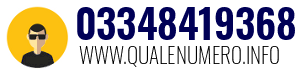 Numero di telefono 03348419368 03348419368