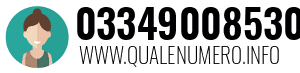 Numero di telefono 03349008530 03349008530