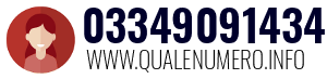 Numero di telefono 03349091434 03349091434