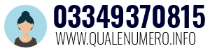 Numero di telefono 03349370815 03349370815