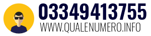 Numero di telefono 03349413755 03349413755