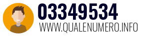Numero di telefono 03349534 03349534