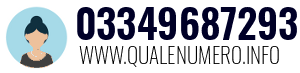 Numero di telefono 03349687293 03349687293