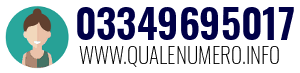 Numero di telefono 03349695017 03349695017