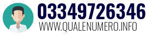 Numero di telefono 03349726346 03349726346