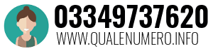 Numero di telefono 03349737620 03349737620