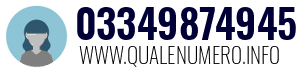 Numero di telefono 03349874945 03349874945