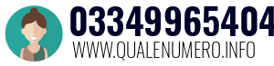 Numero di telefono 03349965404 03349965404