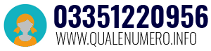 Numero di telefono 03351220956 03351220956