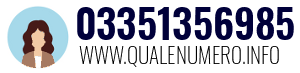 Numero di telefono 03351356985 03351356985