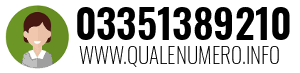 Numero di telefono 03351389210 03351389210
