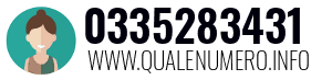 Numero di telefono 0335283431 0335283431